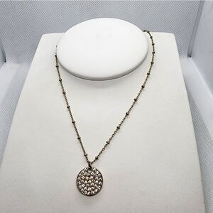 Aero 1987 Rhinestone Pendant Necklace